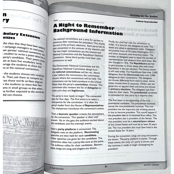 Elections Series: Elections : Grades 4-8  Color CD Included - Picture 6 of 11